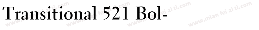 Transitional 521 Bol字体转换